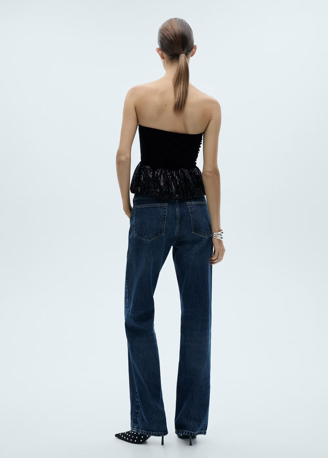Top MANGO, negru