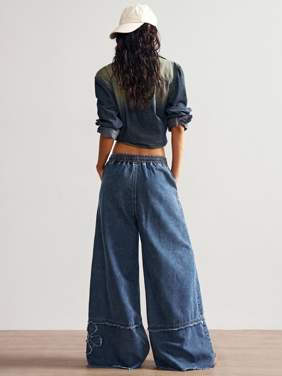 Pantaloni SHEIN, albastru