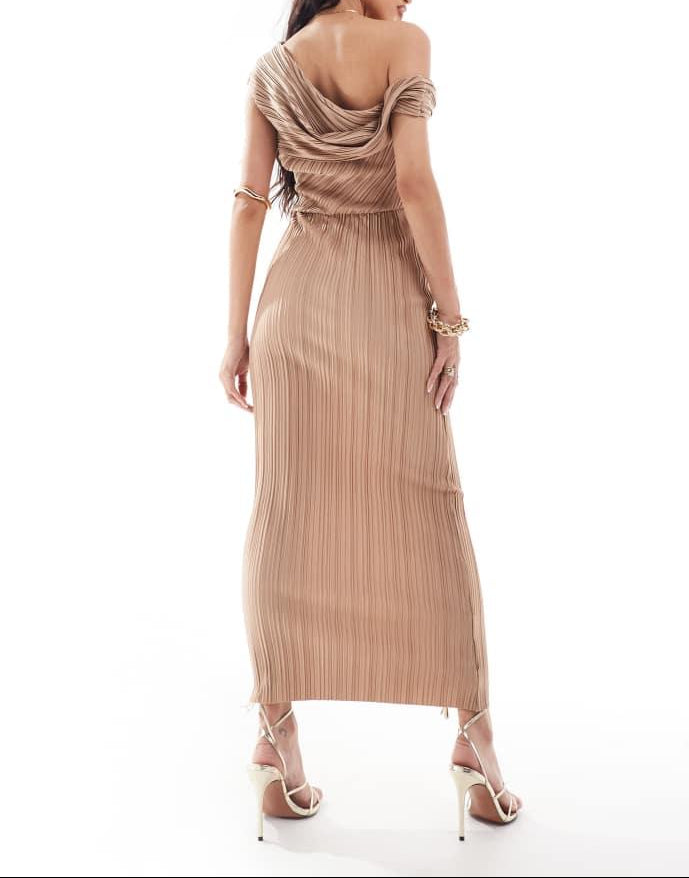 Rochie maxi ASOS, bej