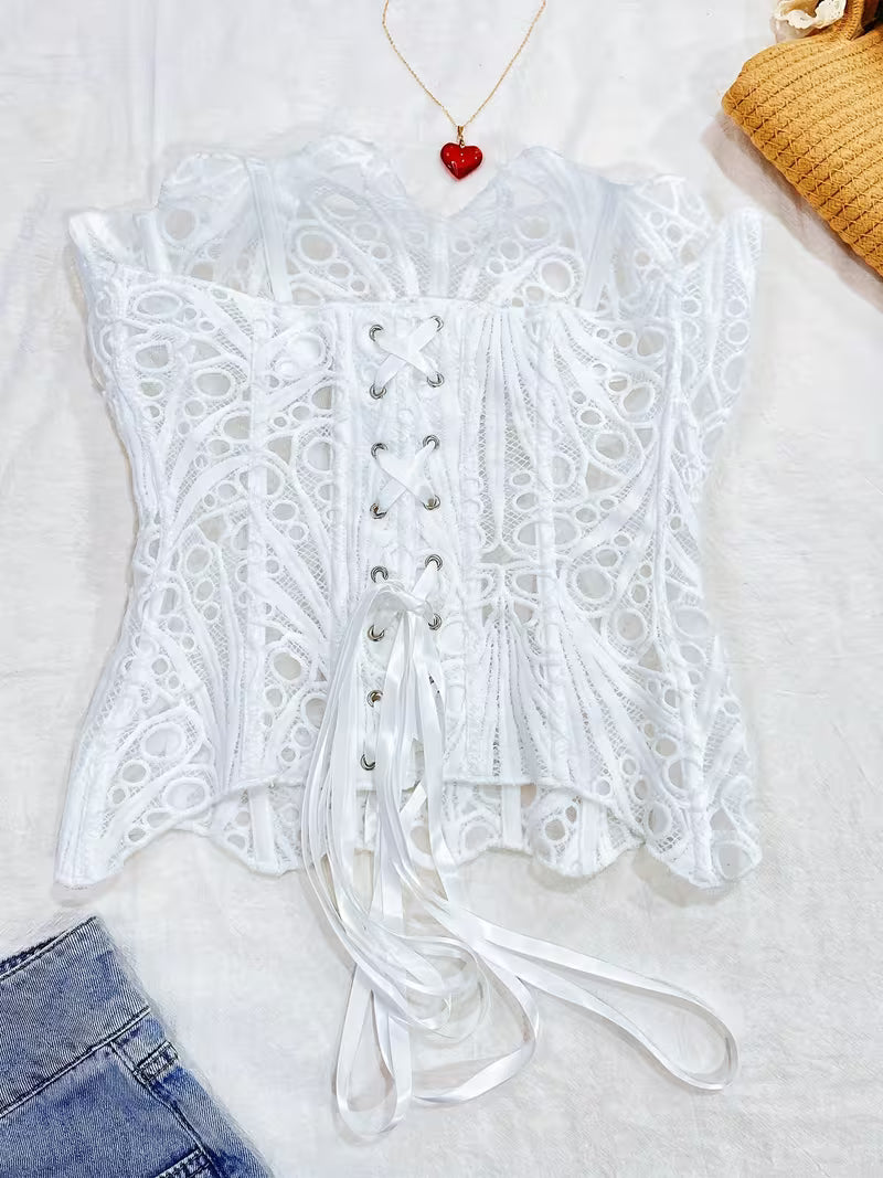 Corset SHEIN, alb