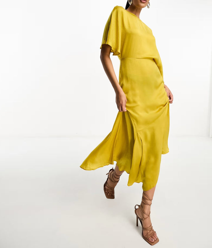 Rochie midi ASOS, galben