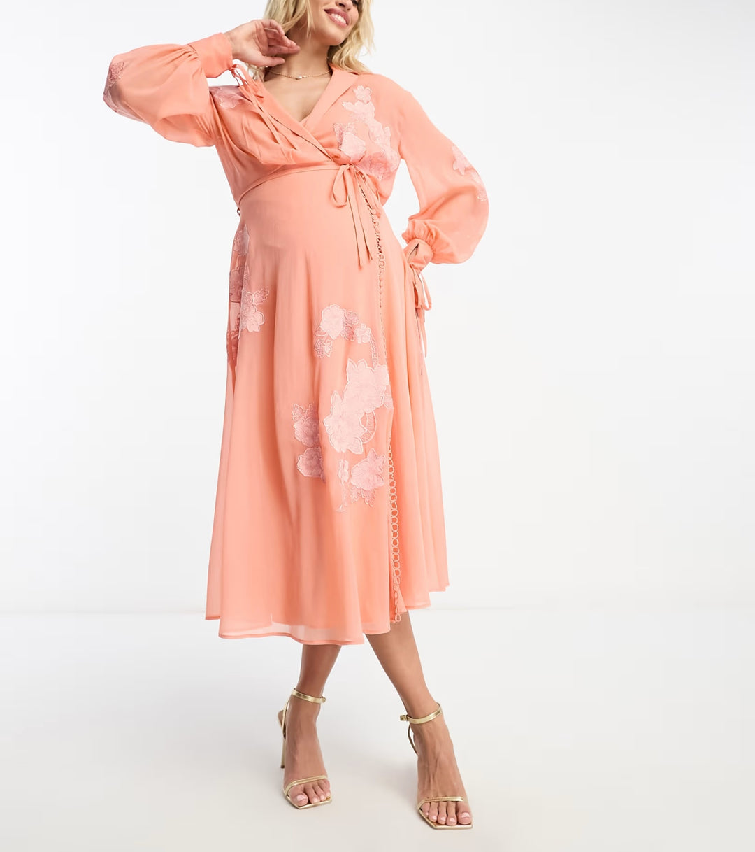 Rochie maxi Asos, portocaliu