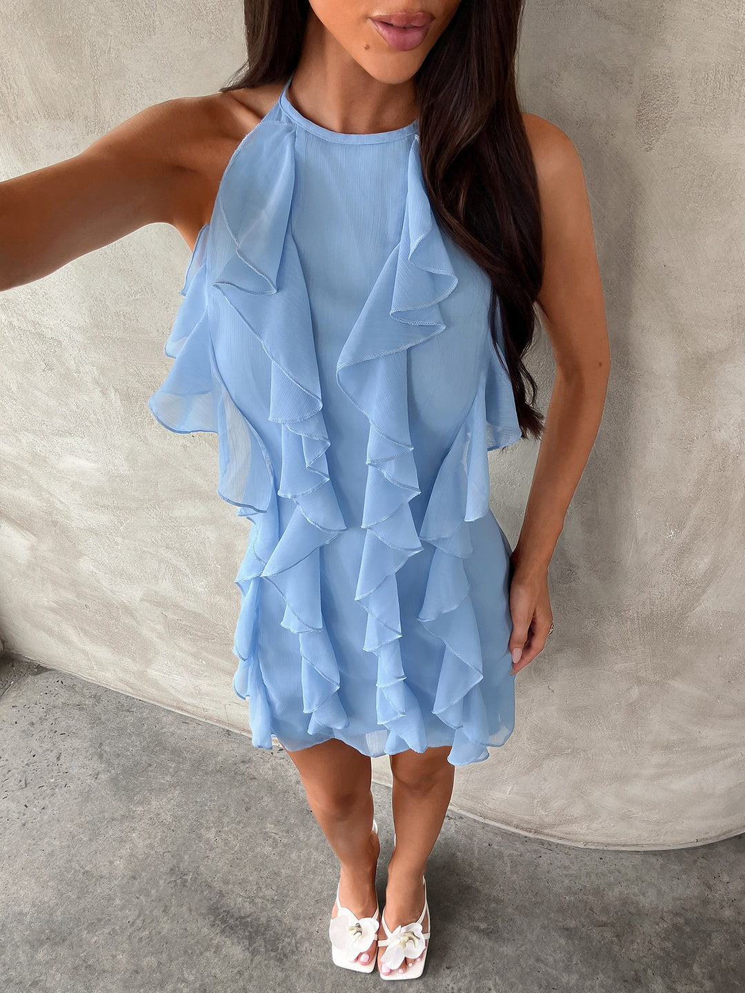 Rochie scurtă SHEIN, albastru