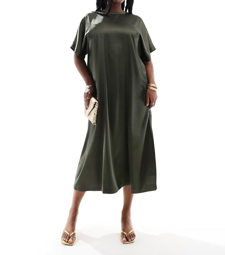 Rochie midi ASOS, verde