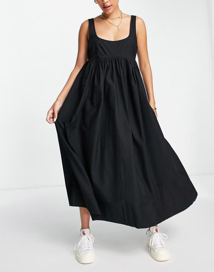 ASOS fekete midi ruha