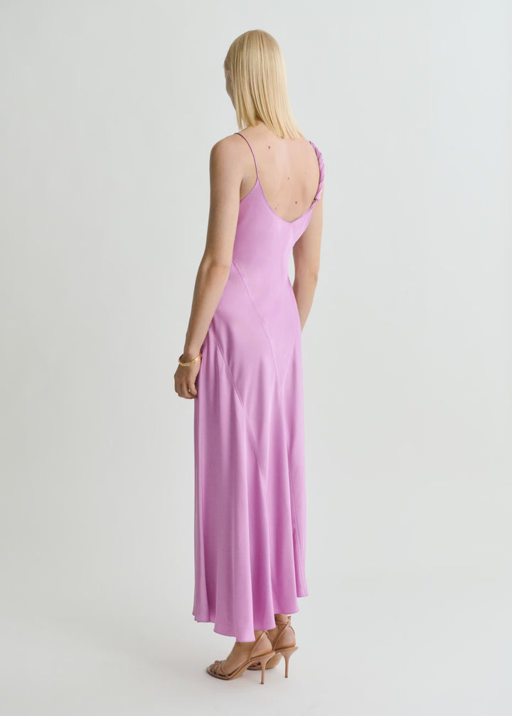Rochie maxi MANGO, roz