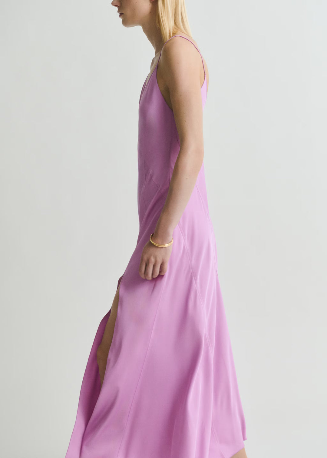 Rochie maxi MANGO, roz