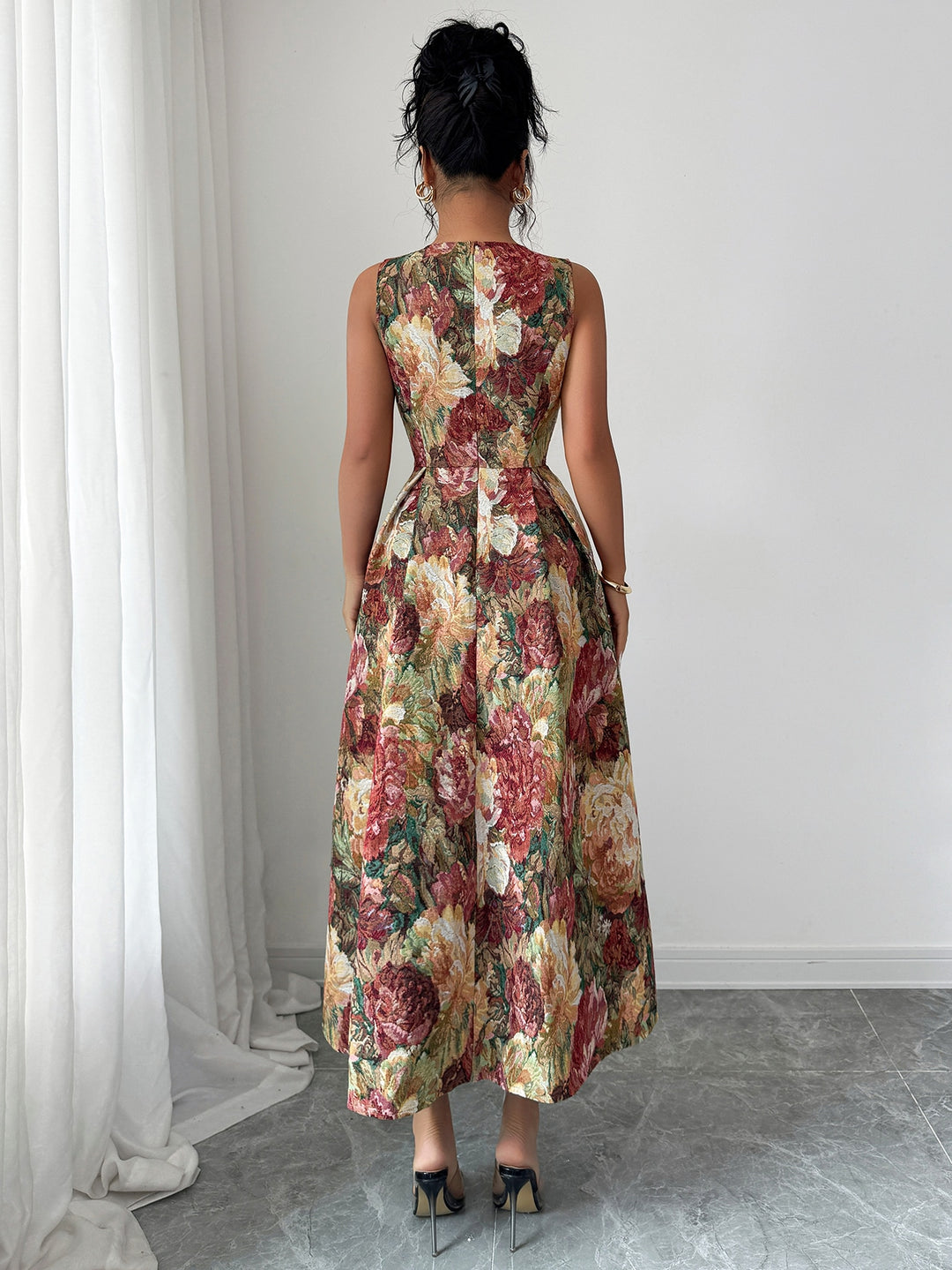 Rochie midi SHEIN, maro