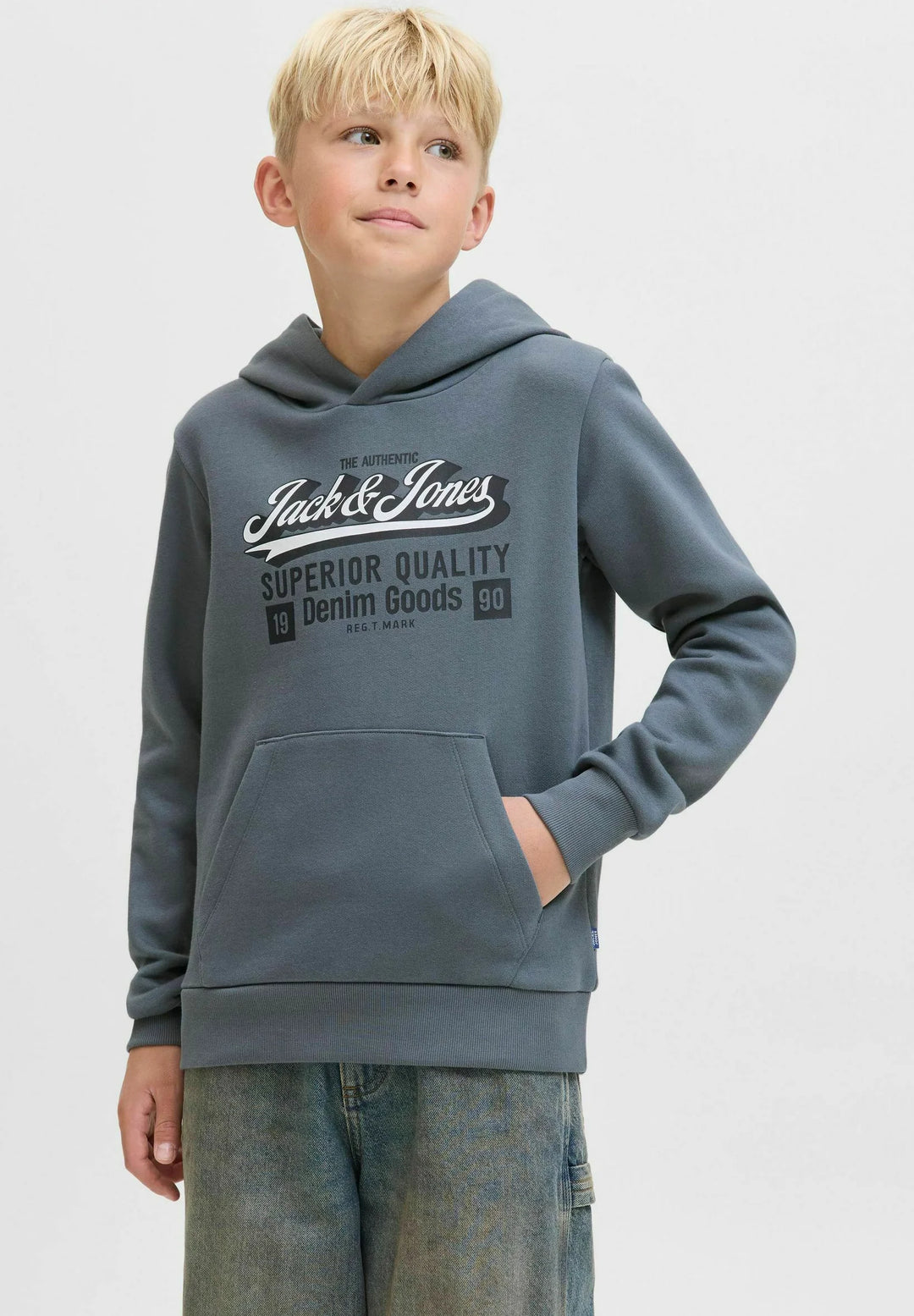 Kapucnis pulóver JACK&JONES, kék