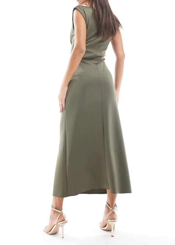 ASOS midi ruha, khaki