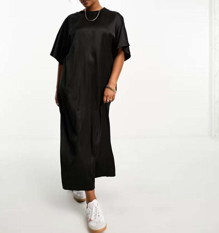 ASOS fekete midi ruha