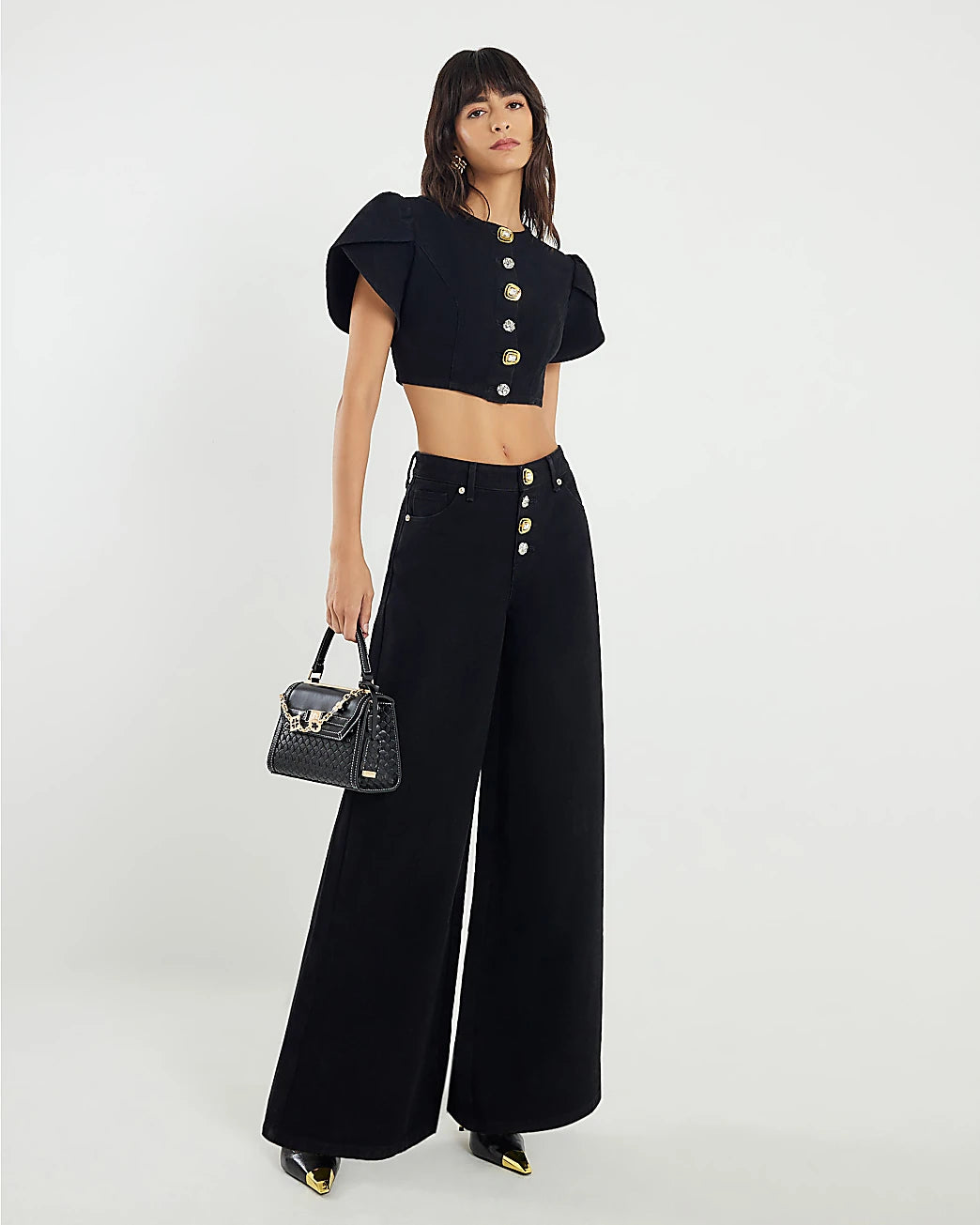 Felső RIVER ISLAND STUDIO, fekete