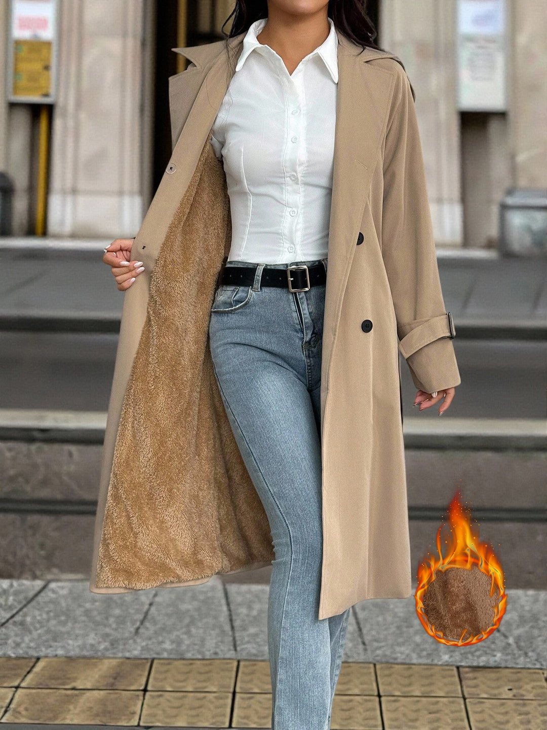 Trench SHEIN, kaki