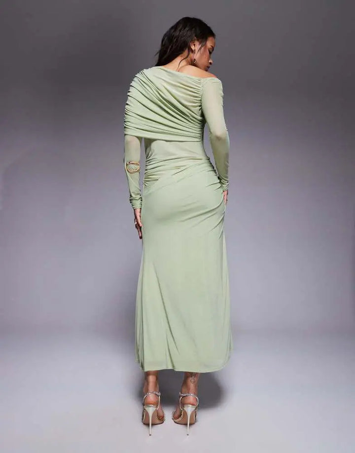 Rochie midi ASOS, verde