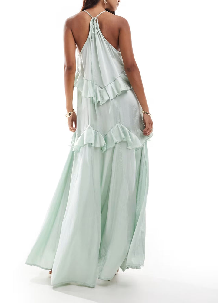 Rochie maxi ASOS, verde