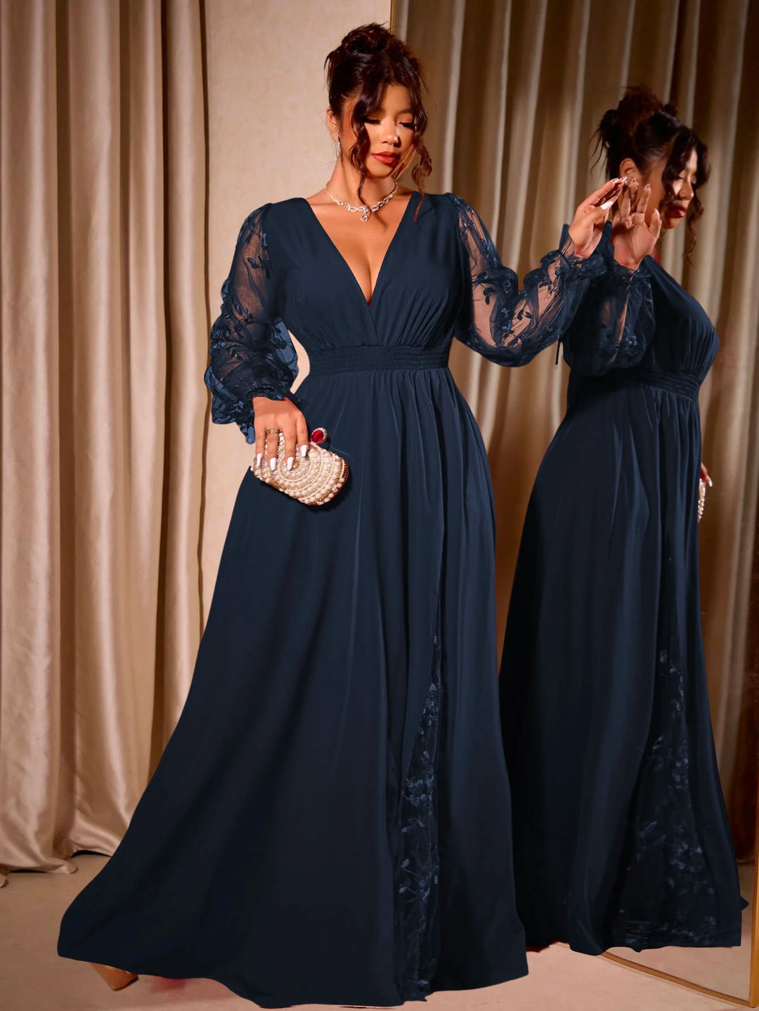 Rochie maxi SHEIN, albastru