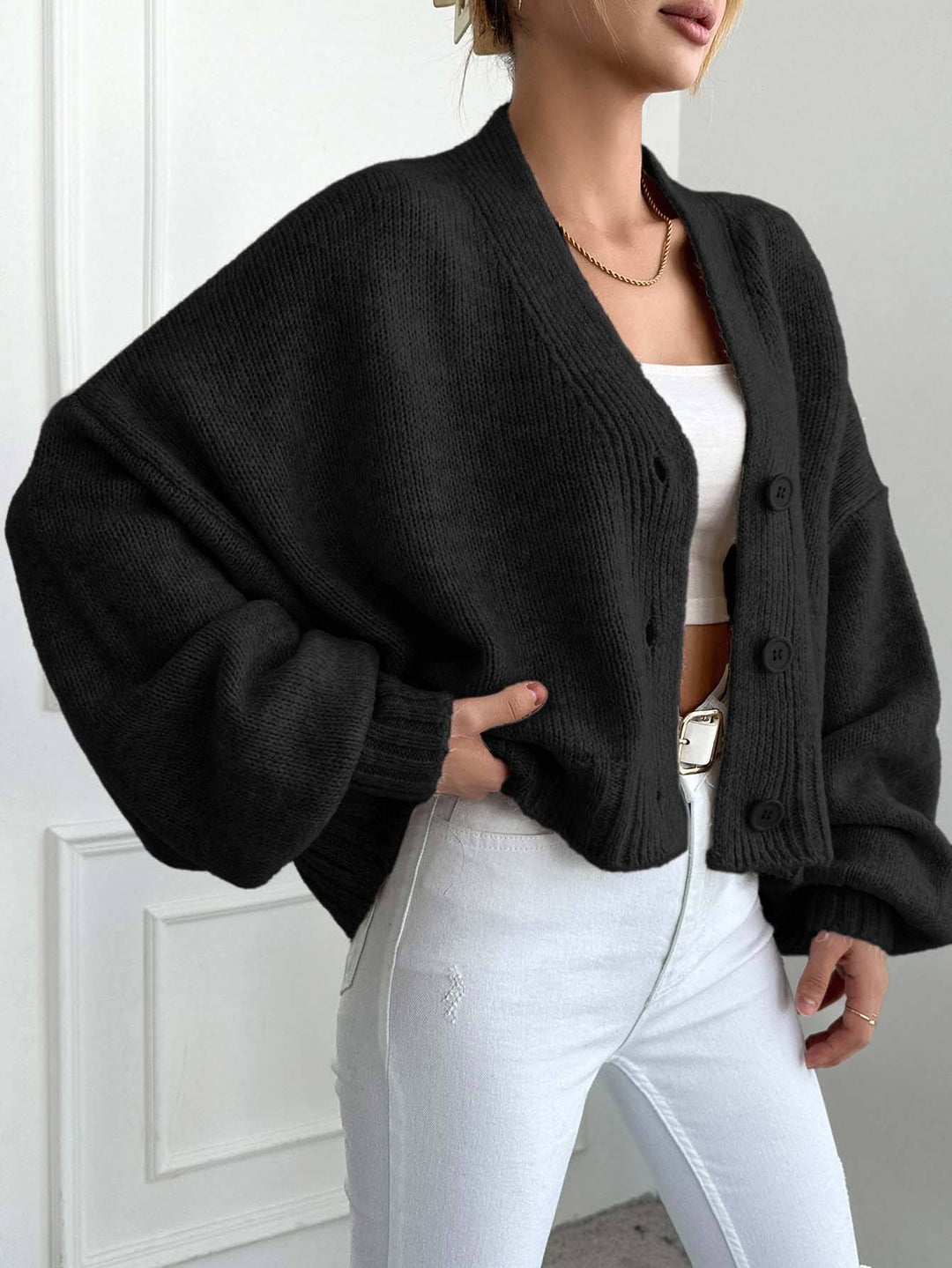 Cardigan SHEIN, negru