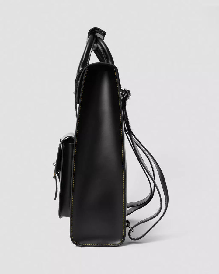 Dr.MARTENS fekete bőr laptop hátizsák