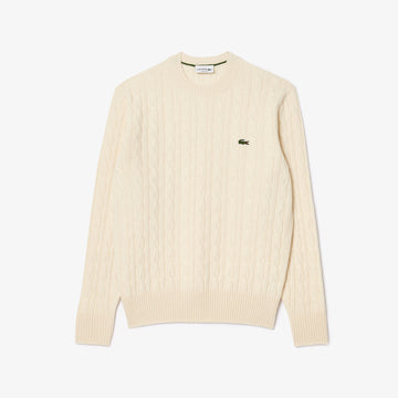 Pulover LACOSTE, crem