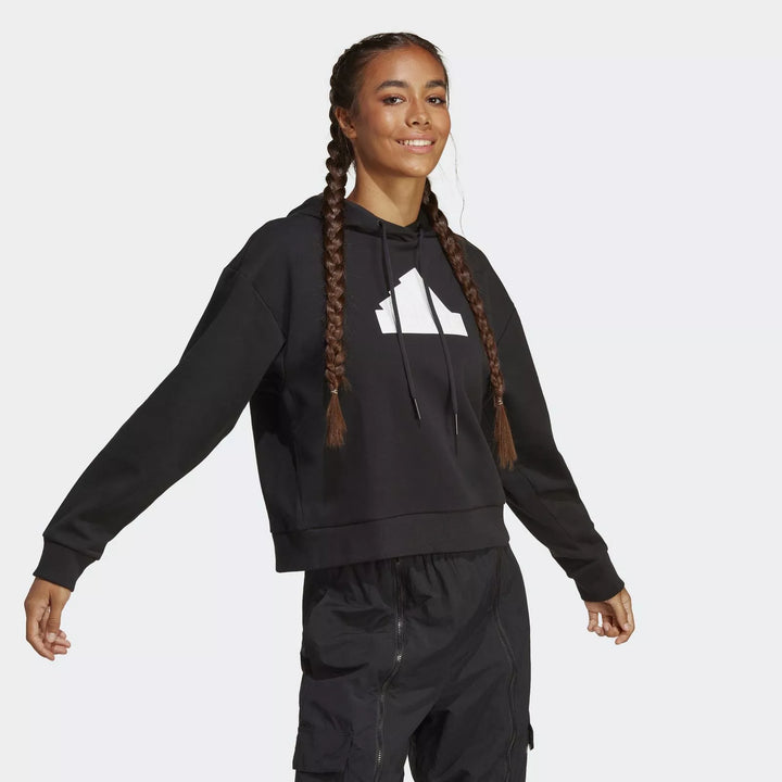 Kapucnis pulóver ADIDAS, fekete