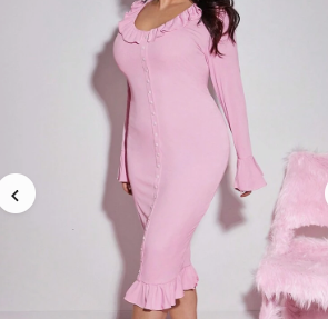 Rochie midi, roz