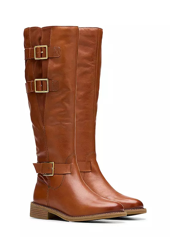 Cizme cu toc CLARKS, maro