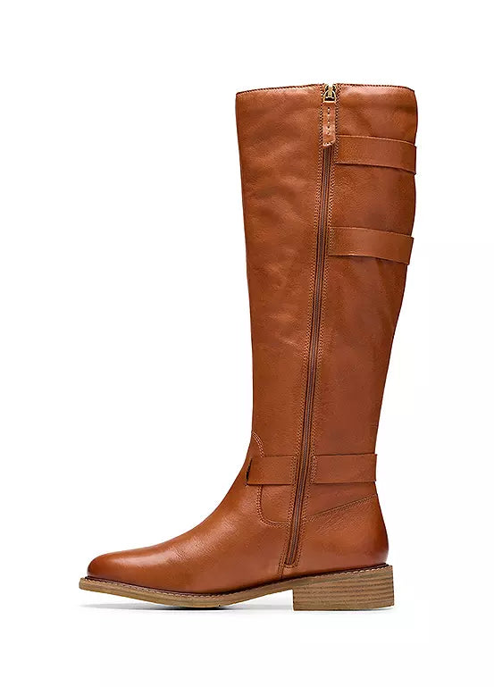 Cizme cu toc CLARKS, maro