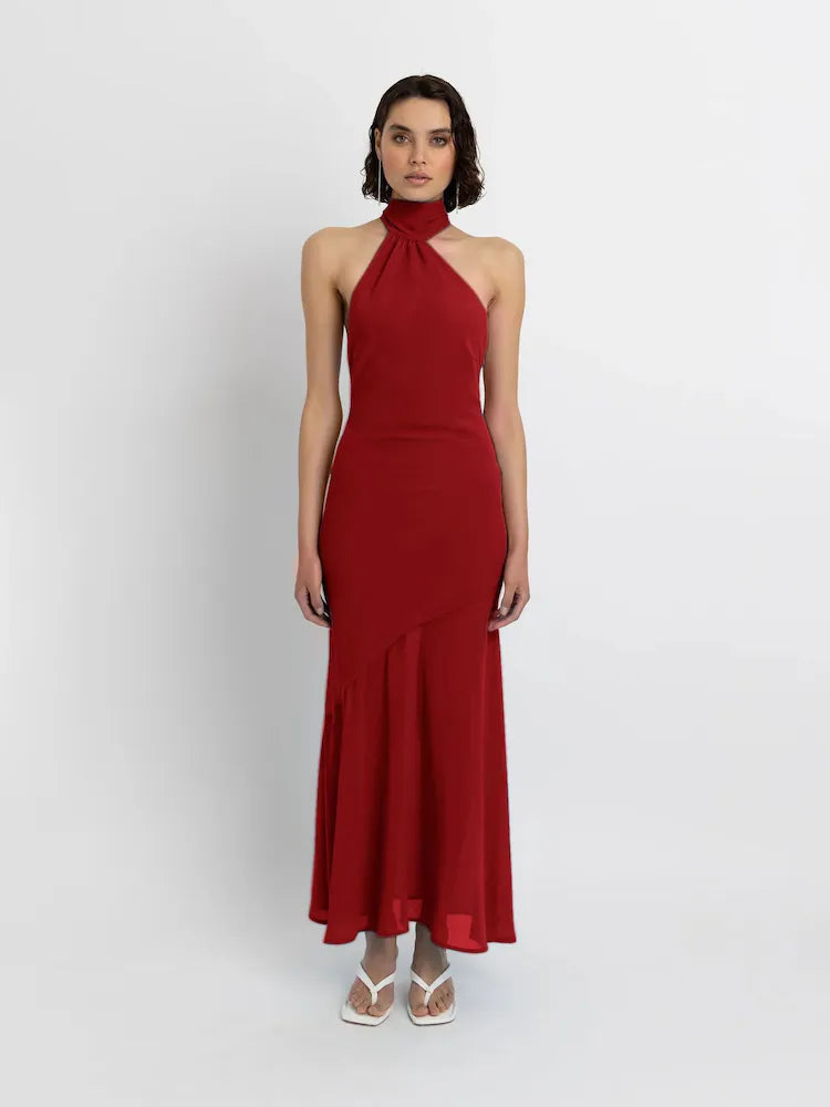 Rochie maxi AMY LYNN, roșu