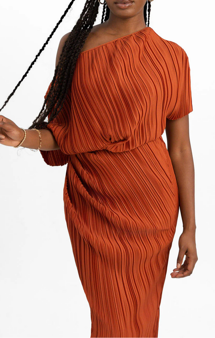 ASOS téglavörös midi ruha