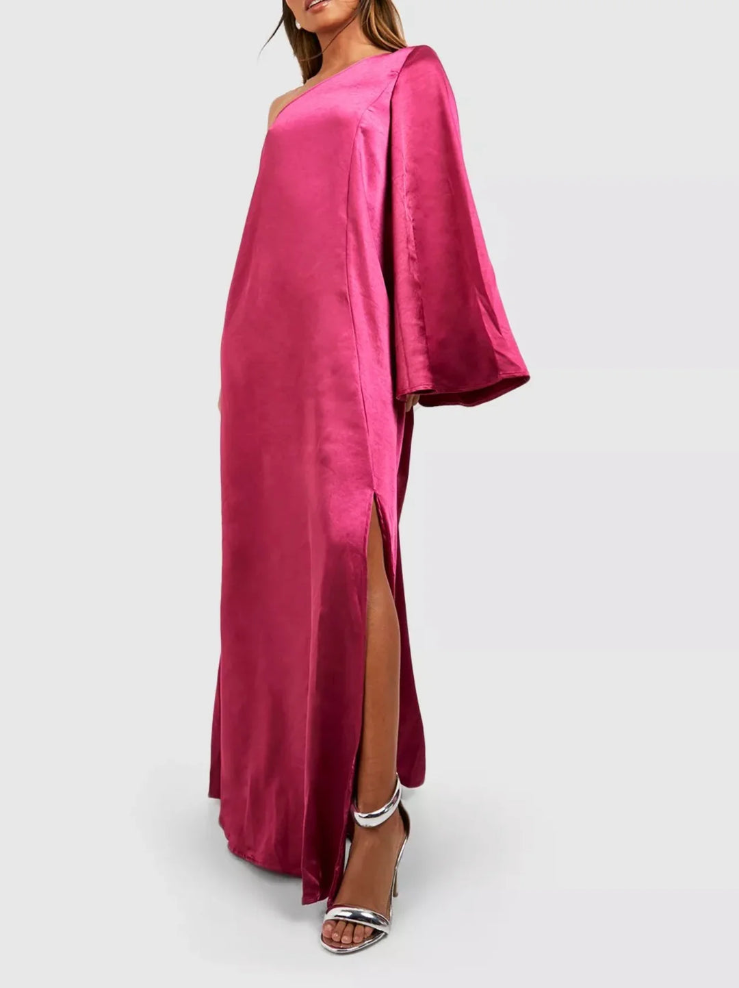 Rochie maxi BOOHOO, roz