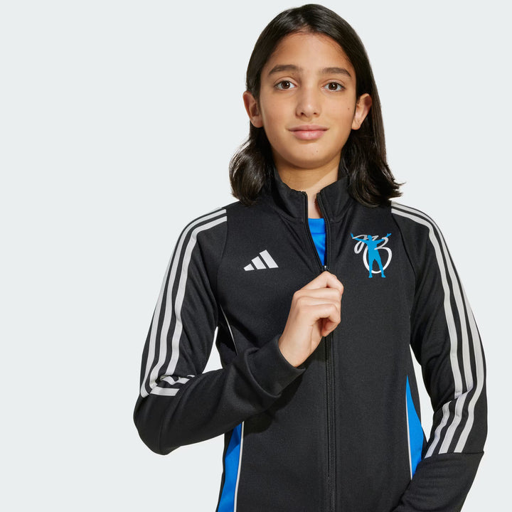 Cipzáras blúz ADIDAS, fekete