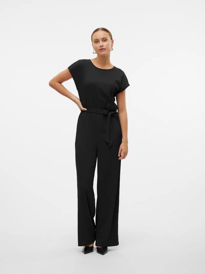 VERO MODA fekete hosszú kezeslábas
