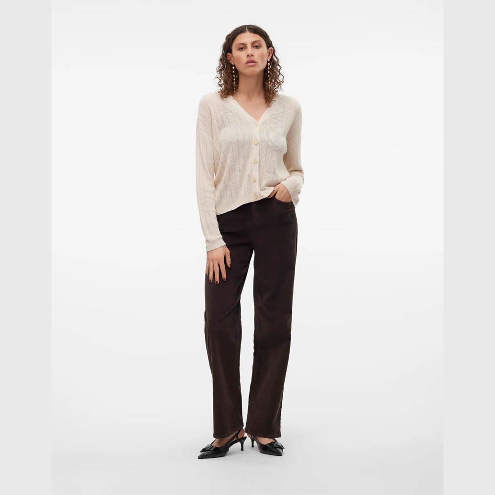 Nadrág raiați VERO MODA, barna