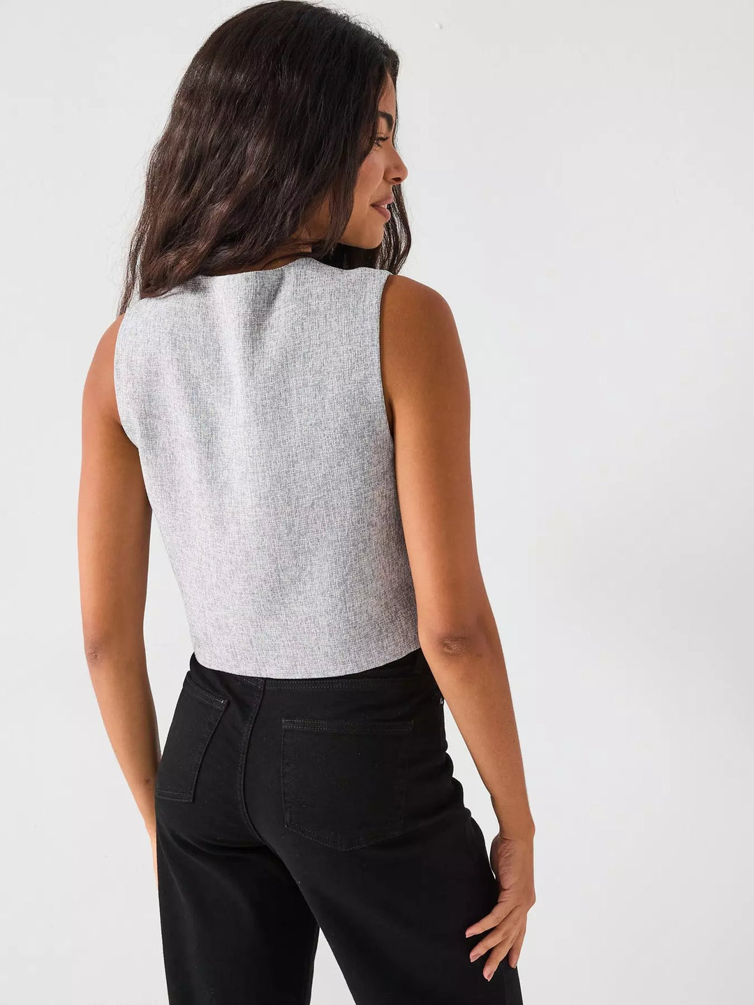 Mellény VERO MODA, szürke