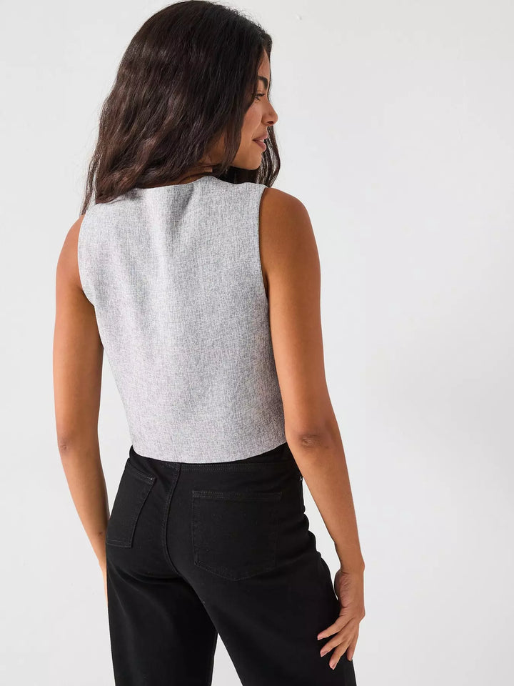 Mellény VERO MODA, szürke