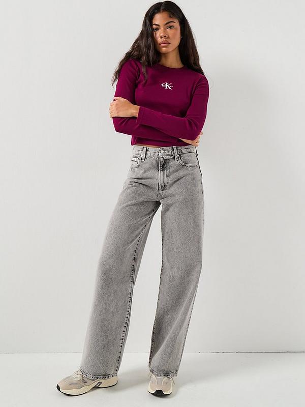 Blúz CALVIN KLEIN JEANS, bordó