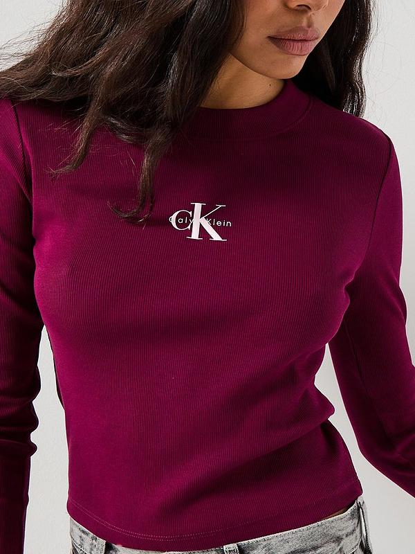 Blúz CALVIN KLEIN JEANS, bordó