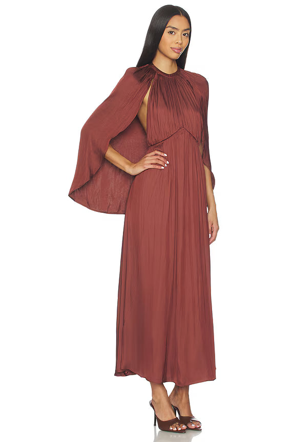 Rochie midi WEWOREWHAT, maro