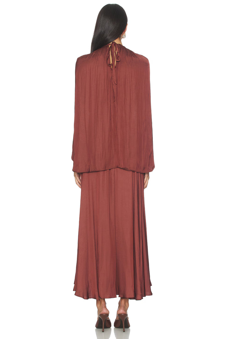 Rochie midi WEWOREWHAT, maro