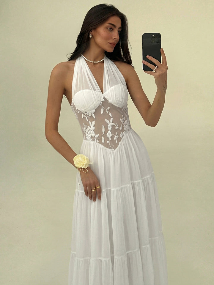 Rochie maxi SHEIN, alb
