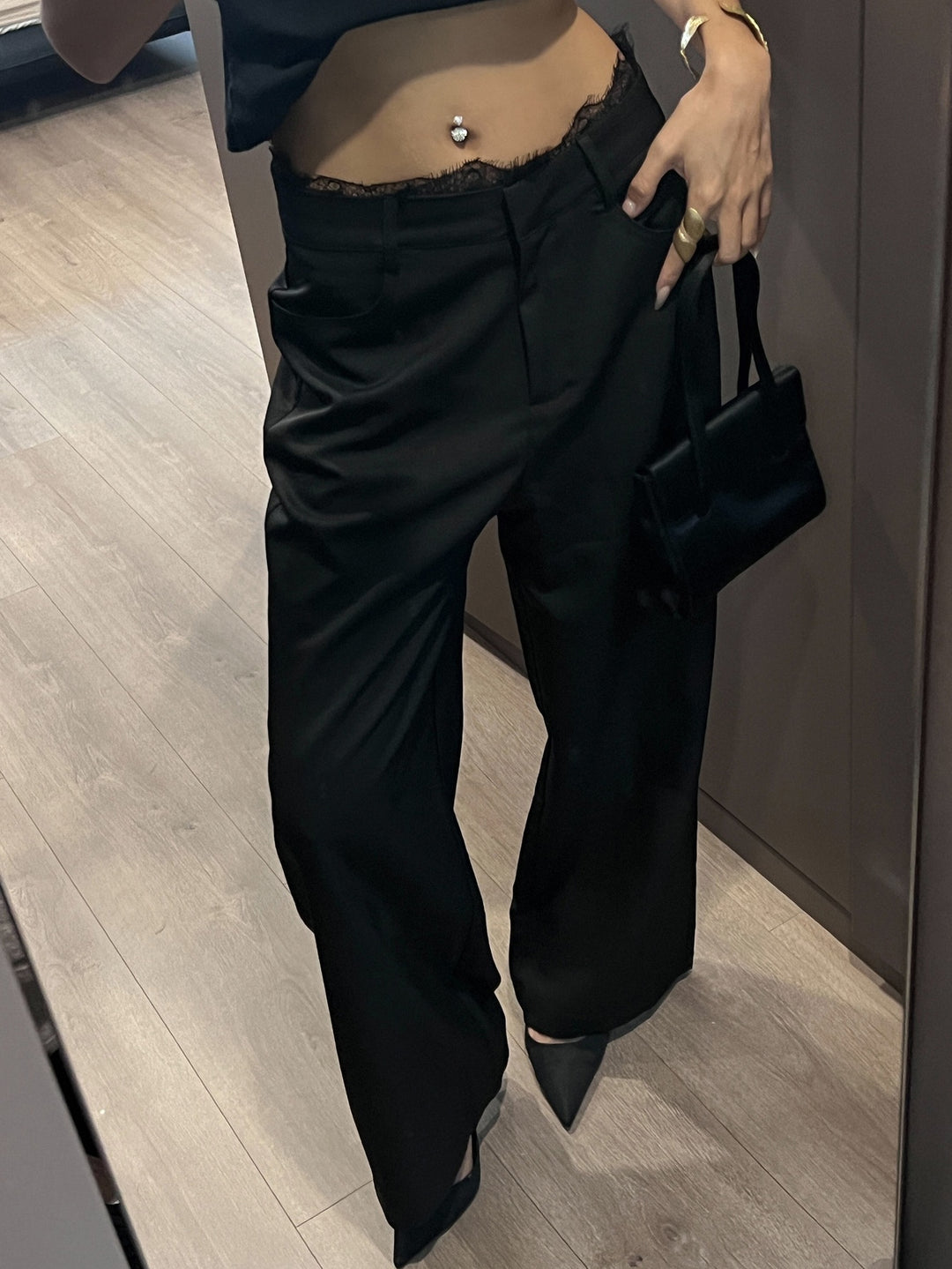 Pantaloni SHEIN, negru