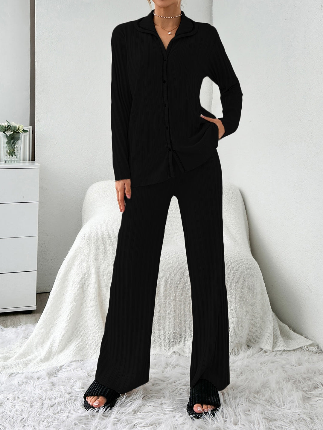 Pijama SHEIN, negru