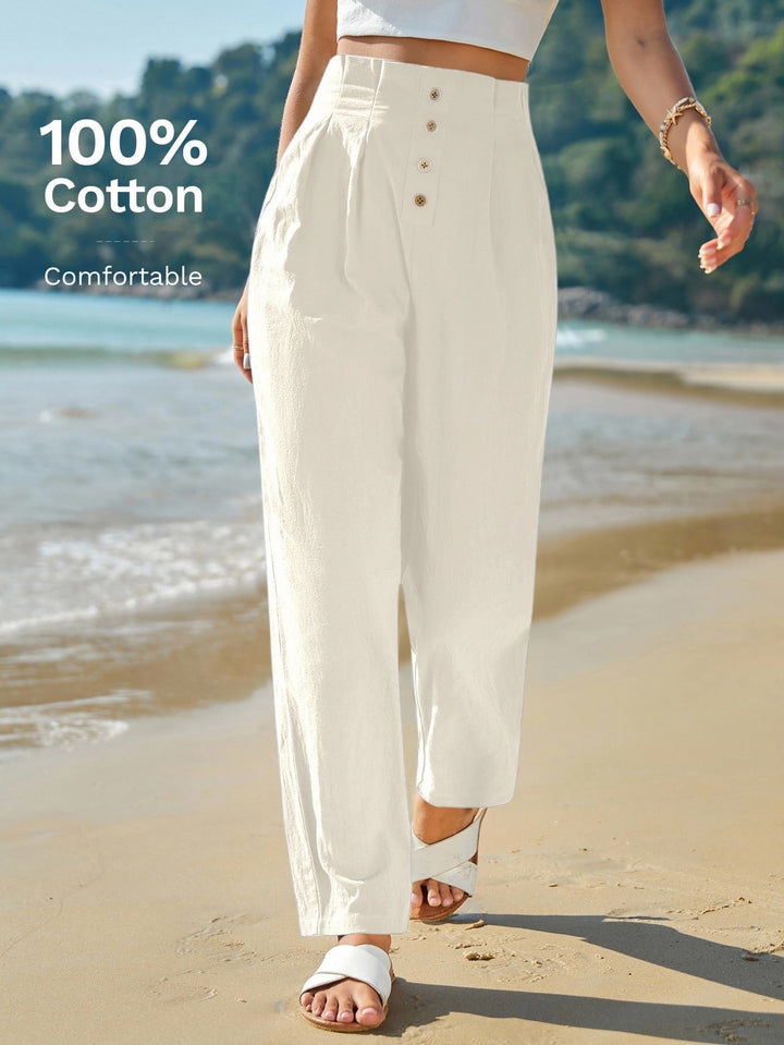 Pantaloni SHEIN, alb