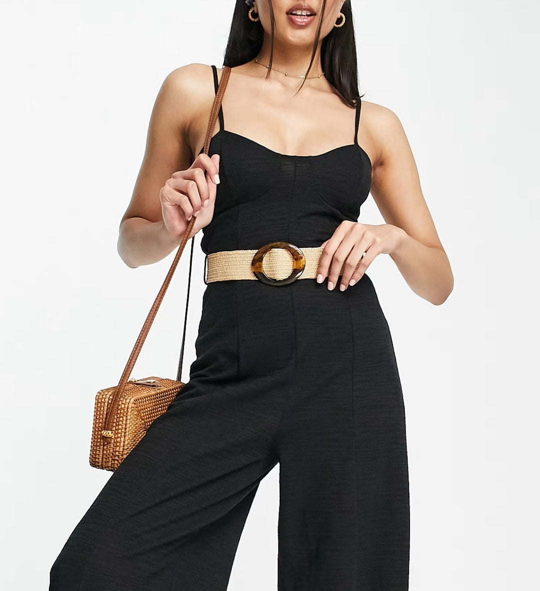 ASOS Hosszú overál, fekete