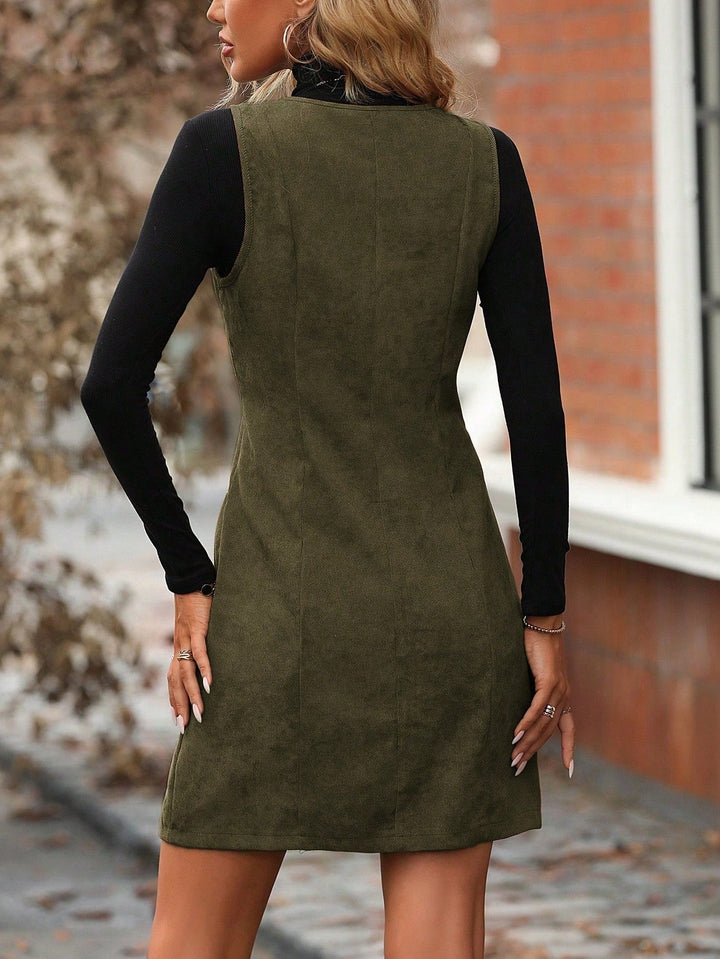 Rochie scurtă SHEIN, kaki