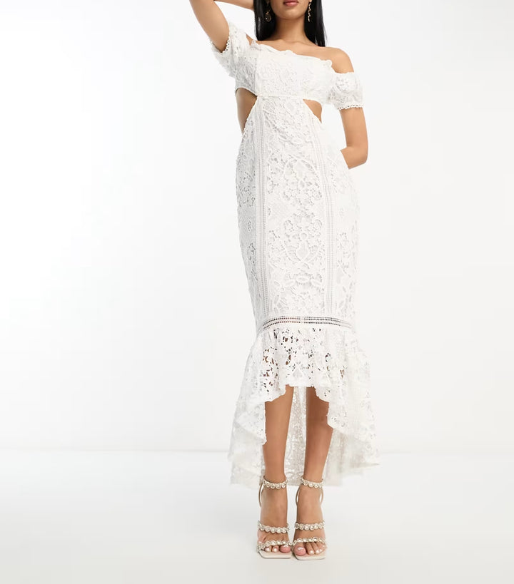 Rochie maxi Asos, alb