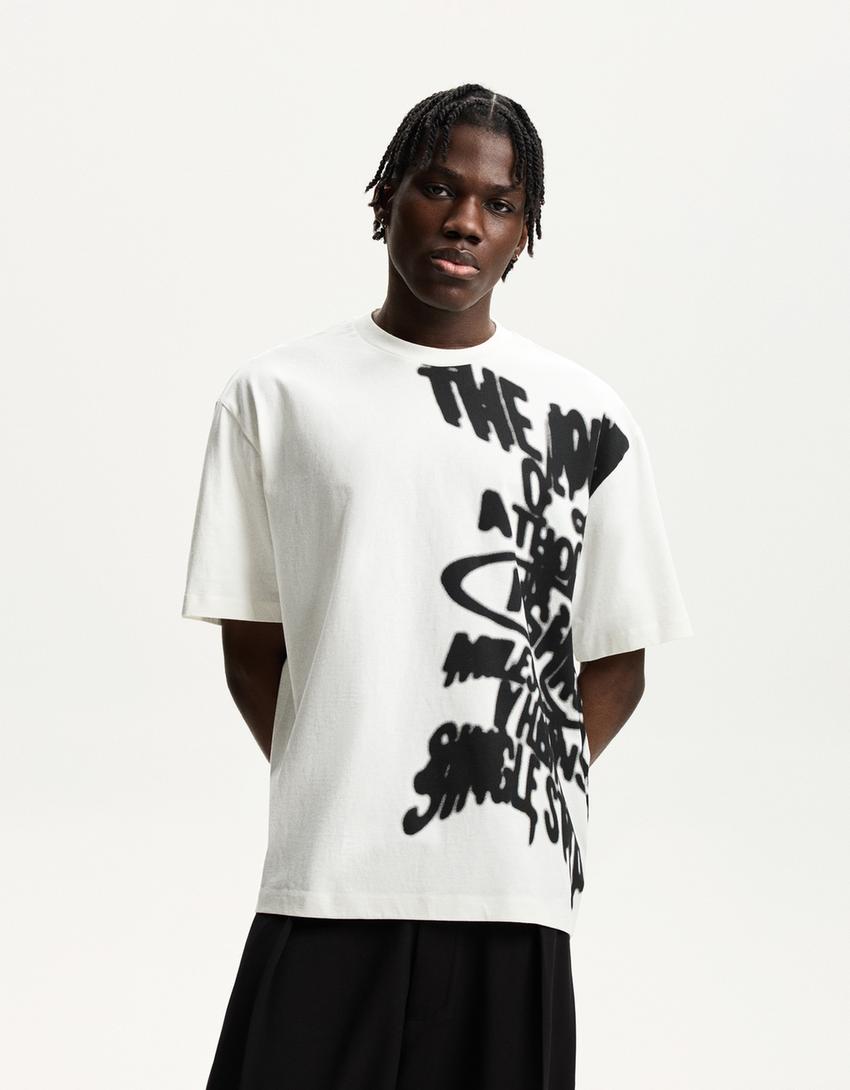 Póló BERSHKA, fehér
