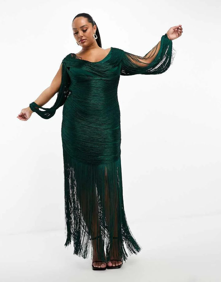 Rochie maxi ASOS, verde