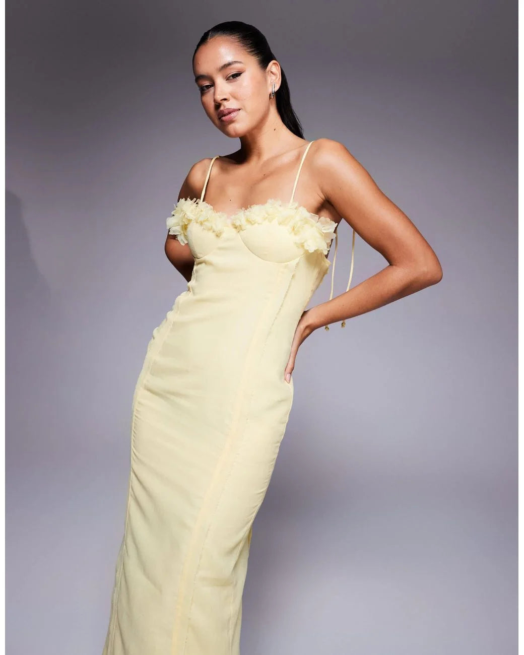 Rochie maxi ASOS, galben