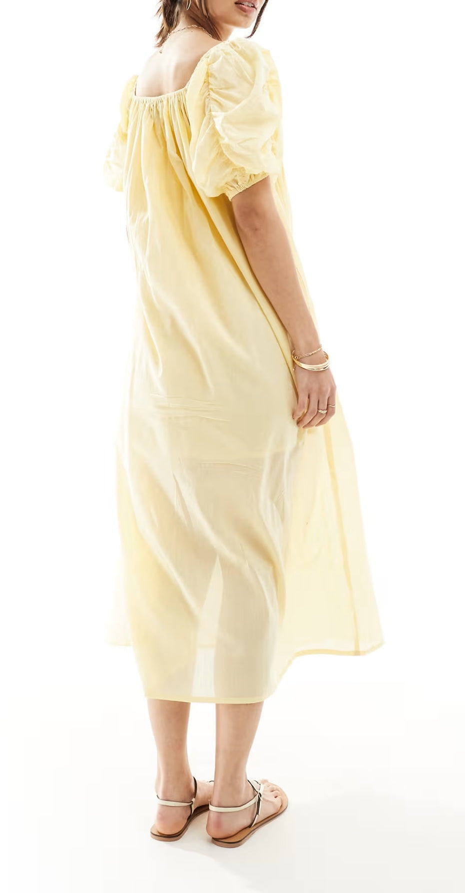 Rochie midi ASOS, galben